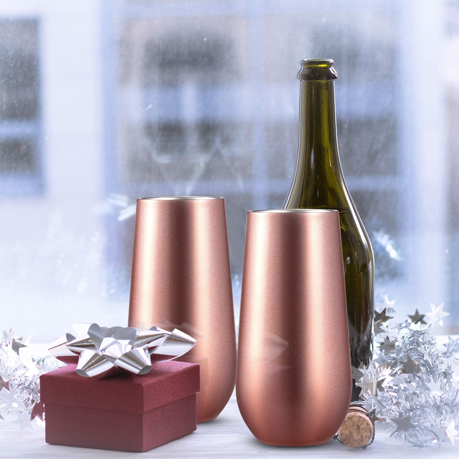 Metal Wine Glass, Stainless Steel Wine Glasses Silver Goblet Glasses Gold  Wine Glass Elegant Modern Portable Wine Cup Stainless Steel Wine Tumbler  For